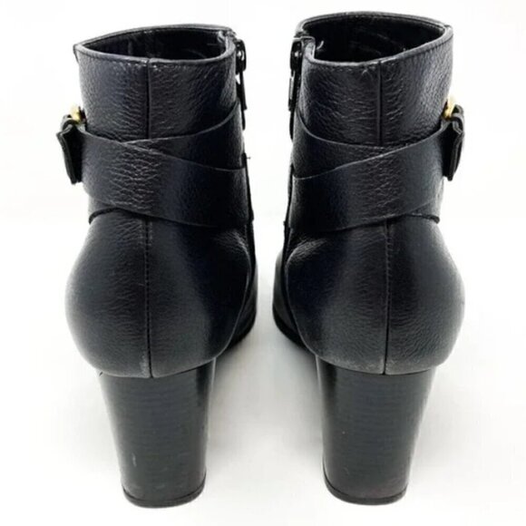 Cole Haan Rhinecliff Grand Black Leather Buckle Strap Ankle Boots - Size 8.5 - Picture 6 of 9